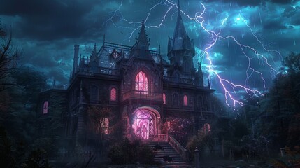 The haunted castle is a great place to visit if you're looking for a thrill. With its dark and stormy setting, it's sure to give