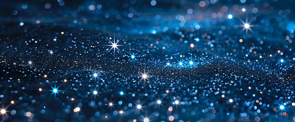Glittering stars twinkle in the night sky, casting their light upon the earth below.