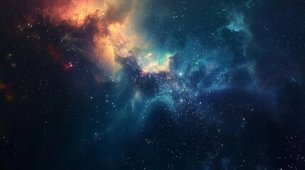 Galaxy Close-Up with Bright Blue Sky
