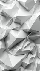 Abstract White Background With Low Poly Shapes