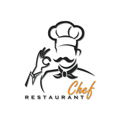 Chef logo design. Restaurant logo