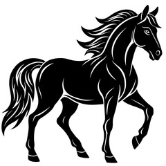         horse walks along the seashore colouring page
