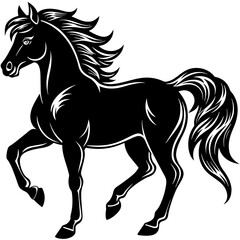         horse walks along the seashore colouring page
