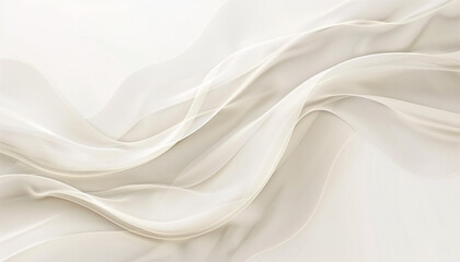 Obraz premium Classic ivory wave abstract, elegant and timeless classic ivory wave flowing on a white background.