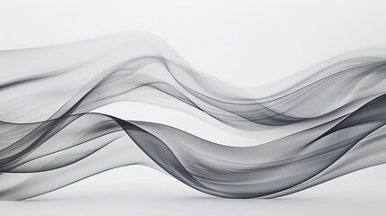 Dove gray wave abstract, gentle and subtle dove gray wave flowing on a white background.