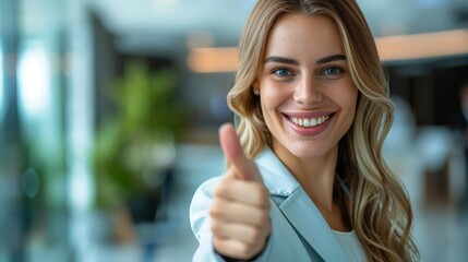 Woman Giving Thumbs Up Sign
