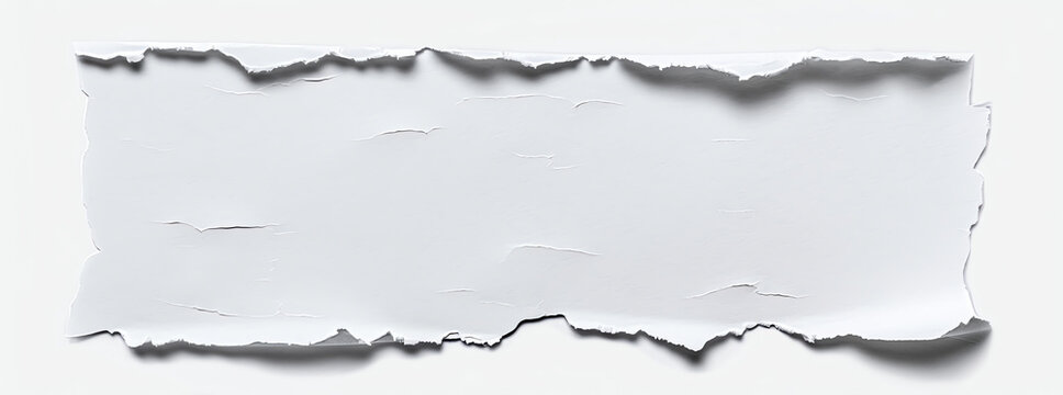 Torn White Paper Texture on Clean Background