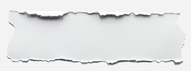 Torn White Paper Texture on Clean Background