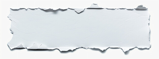 Torn White Paper Texture on Clean Background