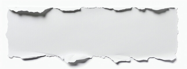 Torn White Paper Texture on Clean Background