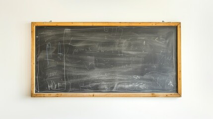 Stylized Chalkboard on White Background Generative AI