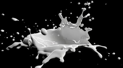Creative Milk Splash Design Generative AI