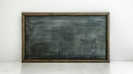 Classic Chalkboard on White Background Generative AI