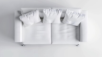 Modern Sofa from Above Generative AI