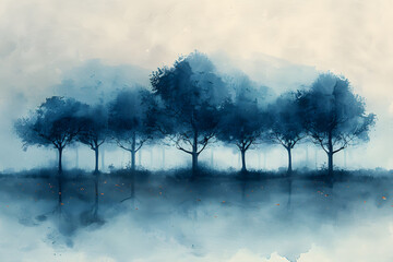 Dreamy Watercolor Trees for Intimate Celebrations and Romantic Getaways