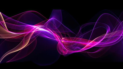 Abstract waveforms in shades of neon and electric purple, pulsating with energy