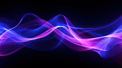 Abstract waveforms in shades of neon and electric purple, pulsating with energy