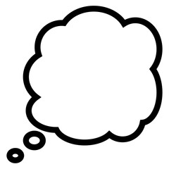 もこもこのふきだし　心の中　スクエア