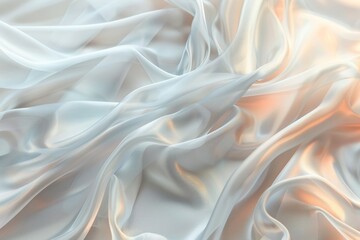 Beautiful white silk fabric with a soft sheen, creating an elegant and luxurious background