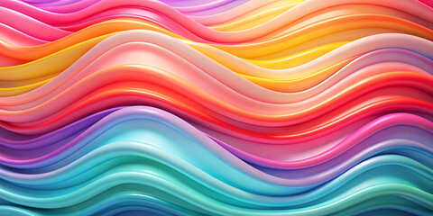 Obraz premium Colorful wavy gradient shape abstract background