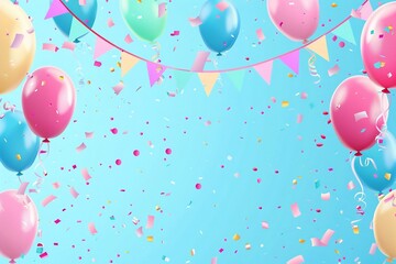 Birthday vector banner template. Happy birthday to you text in white space background with gifts and balloon decoration element for birth day celebration greeting design. Vector illustration