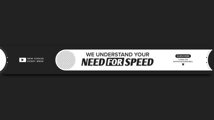 Youtube channel cover design template