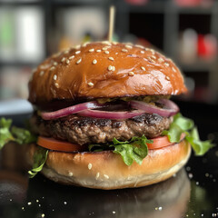 Delicious Hamburger AI generation