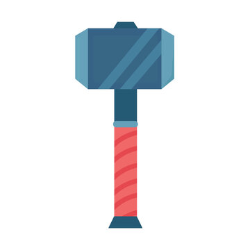 blue hammer with red handle clip art preview
