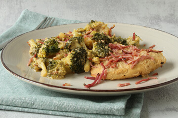Creamy Honey Mustard Chicken with Broccoli and Bacon - Delicious Low Carb Delight