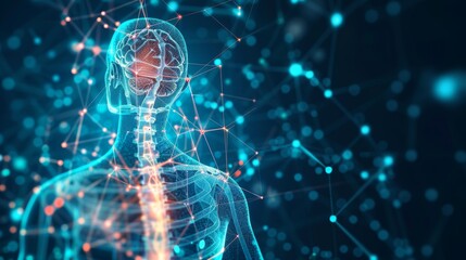 Advanced Biotech Scanning Human Nervous System Generative AI