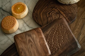 Versatile Walnut Wood Texture: Crafting Custom Accessories with Board and Timber