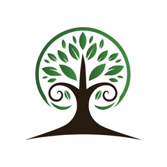 Obraz premium Tree Logo Design Vector Illustration