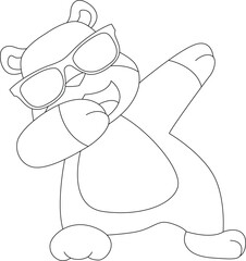 Mole Hip Hop Dance Animal Vector Graphic Art Illustration