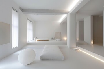 White Clean Minimalistic Loft: Contempo Spa Concept Design