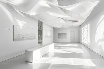 Modern Interiors: White Space and Shadow Art in a Minimalist Luxury Office