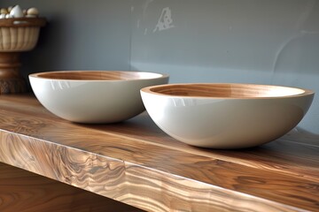 Light Caramel Walnut Surfaces: Plywood & Ceramic Craftsmanship Elevating Furniture Design