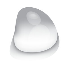clear waterdrop shape isolated on background
