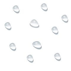 set of Free shape waterdrop isolated on background