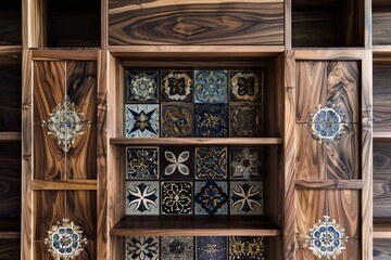 Crafting Journey: Walnut Wood Panel to Bespoke Bookcases - Featuring Wooden, Pattern, and Tile Craftsmanship