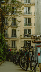 bicycles on the street of paris