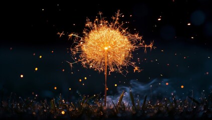 "Enchanting Fireworks: Sparkling Magic in the Night Sky"