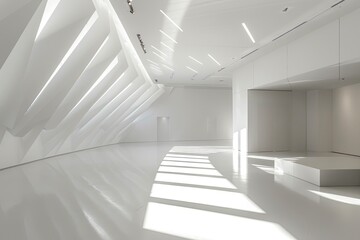Geometry in Light: Minimalistic Museum Exhibition Space