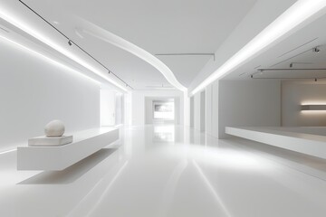 Minimalistic White Space Gallery: Elegant Showcase of Clean Interior Architecture