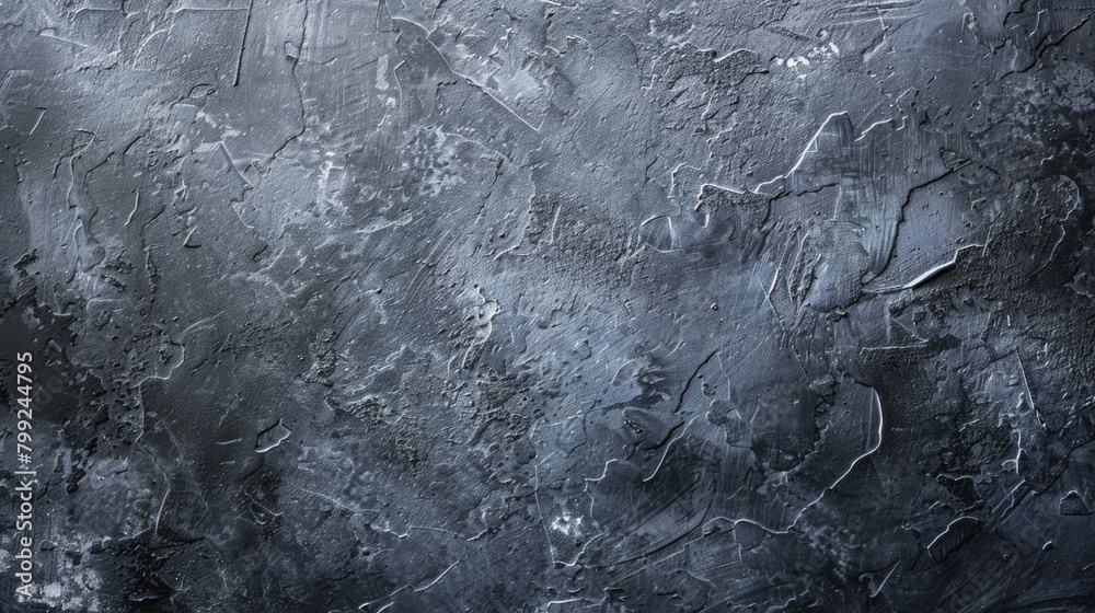 Poster close-up image of a rough and rugged dark grey textured surface