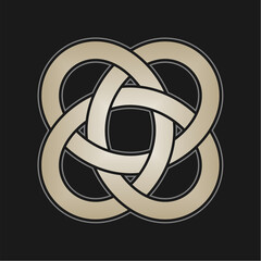 Celtic ornament. Isolated vector on dark background