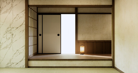 Obraz premium Empty room, original Japanese style mixed with modern minimal.