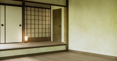 Empty room, original Japanese style mixed with modern minimal.