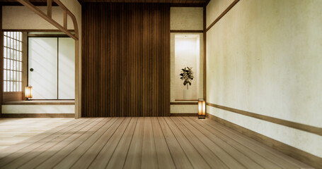 Empty room, original Japanese style mixed with modern minimal.