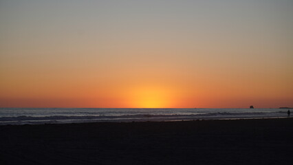 disfrutando el atardecer