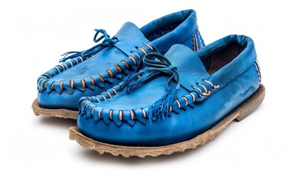 Blue shoes with lace on sole